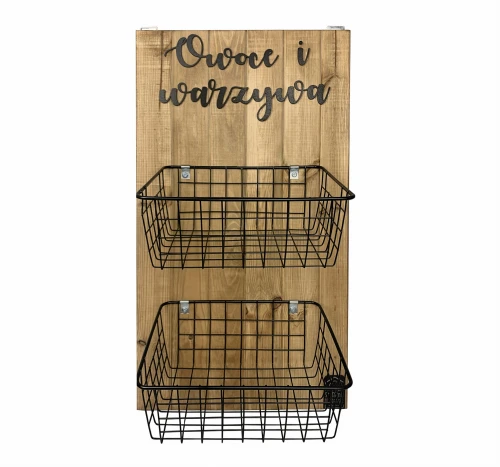 wieszak z 2 koszykami na owoce