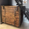 Drewniany kufer skrzynia vintage